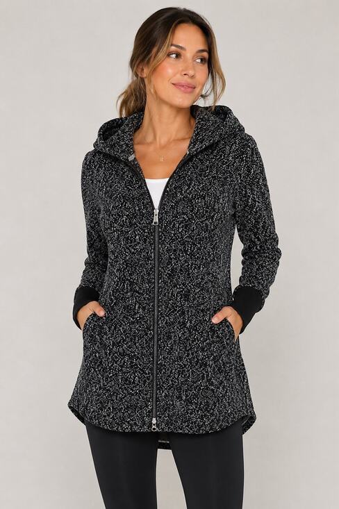 Tonia Debellis Jackets & Blazers - Tonia Debellis Full Zip Quilted Hoodie M Quiet Luxury Old Money Slimming Fitted